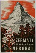  Zermatt Panorama vom Gornergrat ca. 1925-30